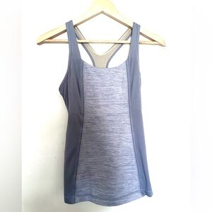 Lululemon Get Fit Tank Heathered Women's Sz 8 Gray Gym